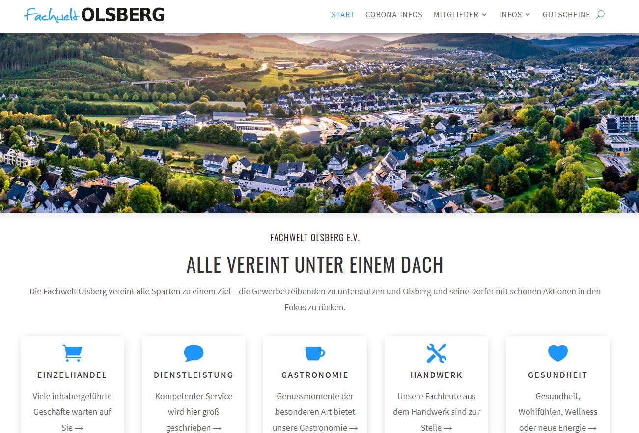 Ein Blick auf die Startseite der neuen Internetseite.