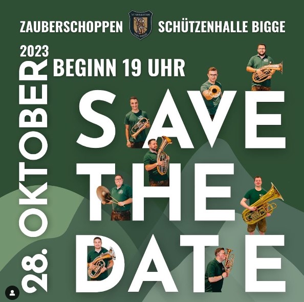 Zauberschoppen in der Bigger Schützenhalle mit der Original Kapelle Zauberwald. Foto: Instagram-Kanal der Kapelle