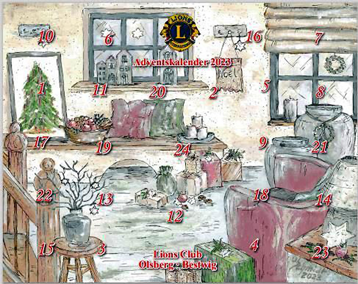 Lions-Adventskalender 2023: 150 Preise und ein Guter Zweck