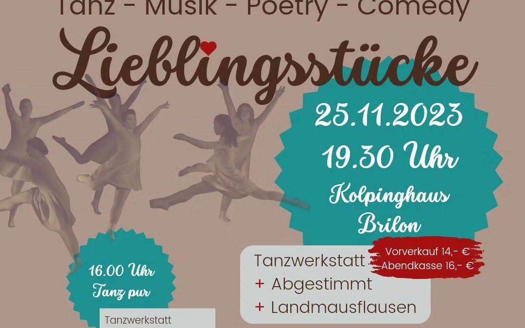 Tanzwerkstatt: Jubiläumsgala „Lieblingsstücke“ mit Tanz, Vokalmusik und Comedy
