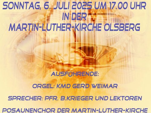 Konzert des Posaunenchors am 6. Juli. Plakat: Veranstalter