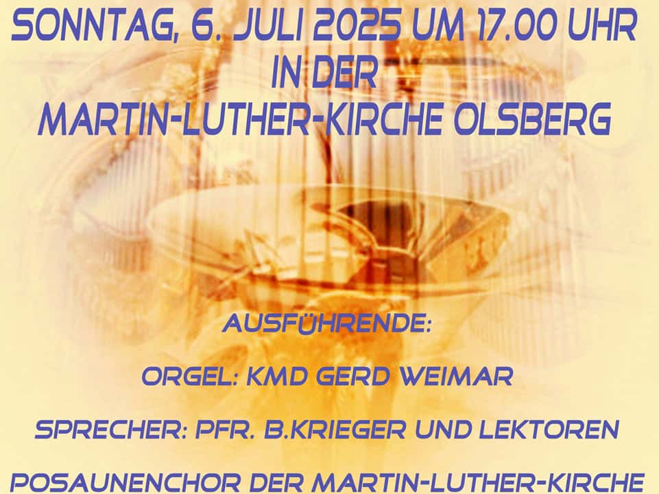 Konzert des Posaunenchors am 6. Juli. Plakat: Veranstalter