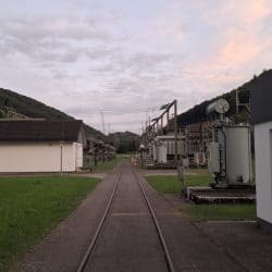 Das heutige Umspannwerk am Stausee im Bereich des RWE-Kraftwerks. Foto: bigge-online