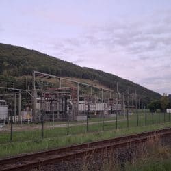 Das heutige Umspannwerk am Stausee im Bereich des RWE-Kraftwerks (früher VEW). Foto: bigge-online