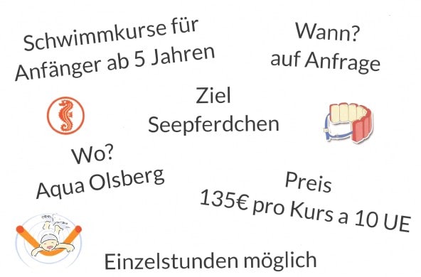 Schwimmkurse: Neues Angebot im AquaOlsberg