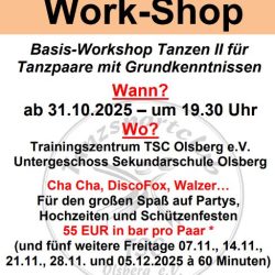 Der TSC Olsberg veranstaltet im Herbst für Tanzpaare mit Grundkenntnissen einen Workshop.Foto: TSC Olsberg
